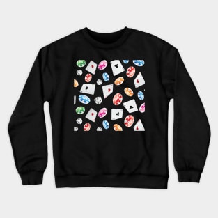 #casino #games #accessories #pattern Crewneck Sweatshirt